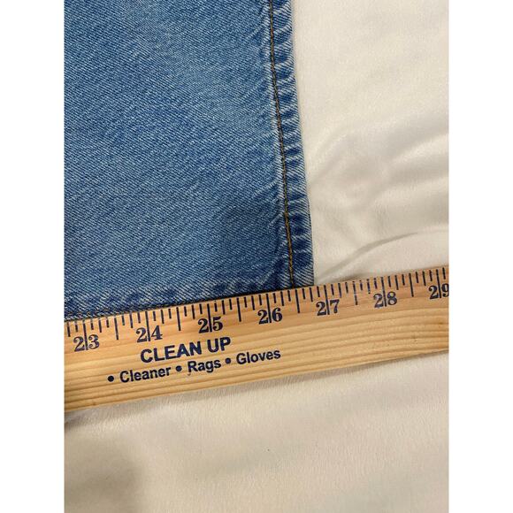 Levi's Premium Ribcage High Waisted Denim Straight Ankle Jeans Blue Women's 24 - Picture 7 of 7
